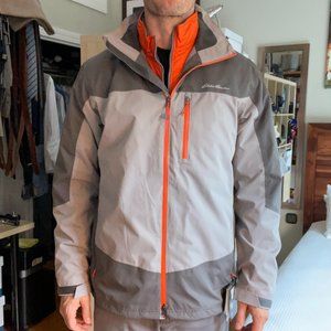 NWT Eddie Bauer 3-in-1 waterproof breathable shell w/Thermofill liner jacket
